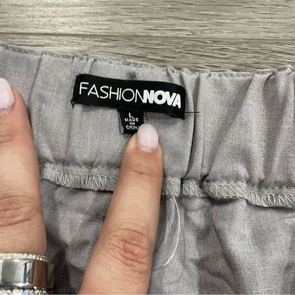 3/$25 ✺ Fashion Nova Grey Pencil Skirt Midi Slit Large - Picture 6 of 7